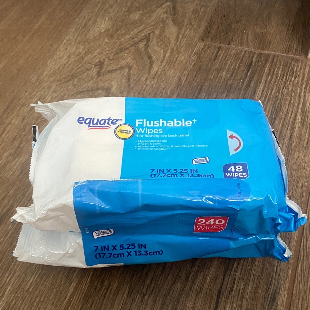🧡 equate flushable wipes pack of 2